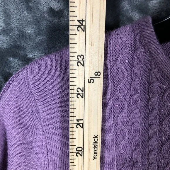 Classic Elements Petite Women’s Sweater Plum Size Small - Picture 11 of 13